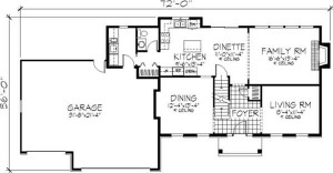 Georgian Home: 146-1020 Floor Plan - First Level