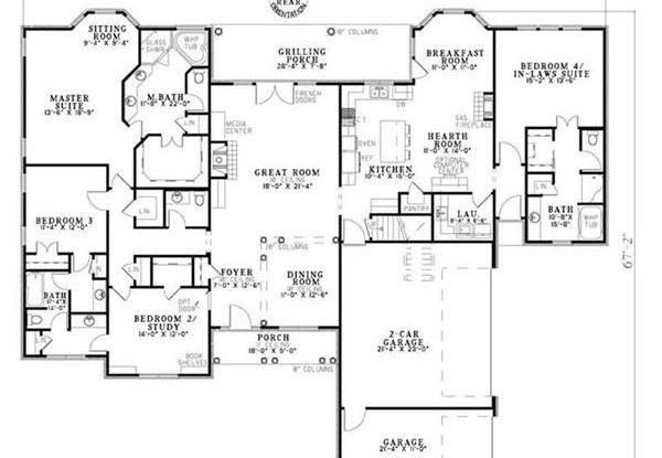 Floor Plan with In-Law Suite 153-1806