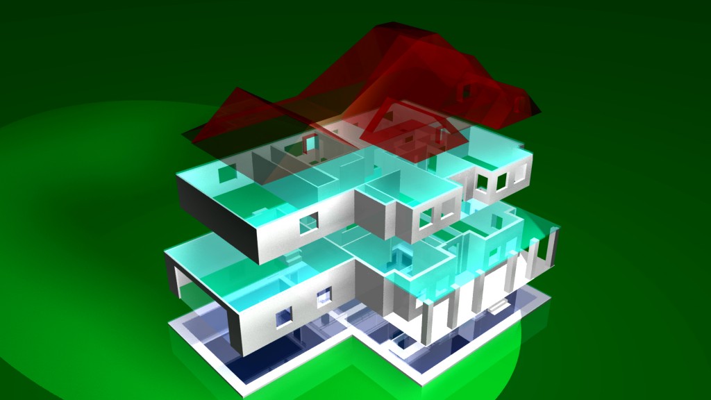 3D house plan