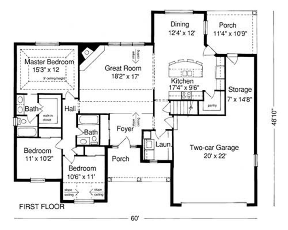 Plan 169-1000 - Floor Plan - First Level