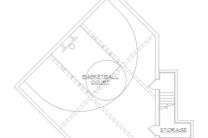 Floor Plan 135-1036 Court Level with Basketball Court
